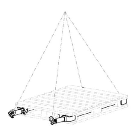 Machining & Welding By Olsen M&W Pallet Lift Bar Pair, Yellow - 4000 Lb. Capacity 17449